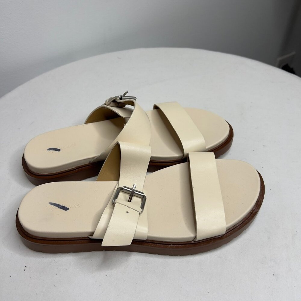 Madewell $98 The Dee Double Strap Sandal Ivory Size 8.5 NP292 - Picture 4 of 7